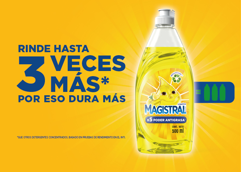 Banner publicitario de Magisterial Limón que comunica que rinde hasta tres veces más y dura más.
